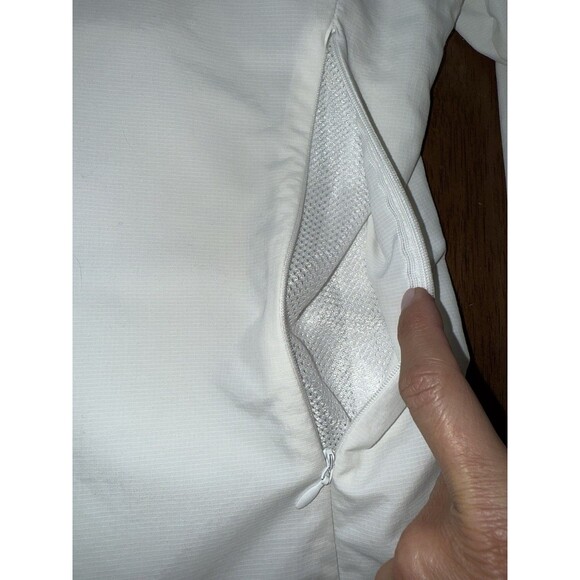 Classic White Nylon Button Up Hiking Shirt Outdoor Travel Roll Tab Sz S REI - Picture 13 of 16